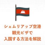 【2025年】シェムリアップ空港のアライバルビザの購入・入国方法を完全解説