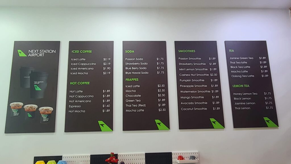 カフェ メニュー表