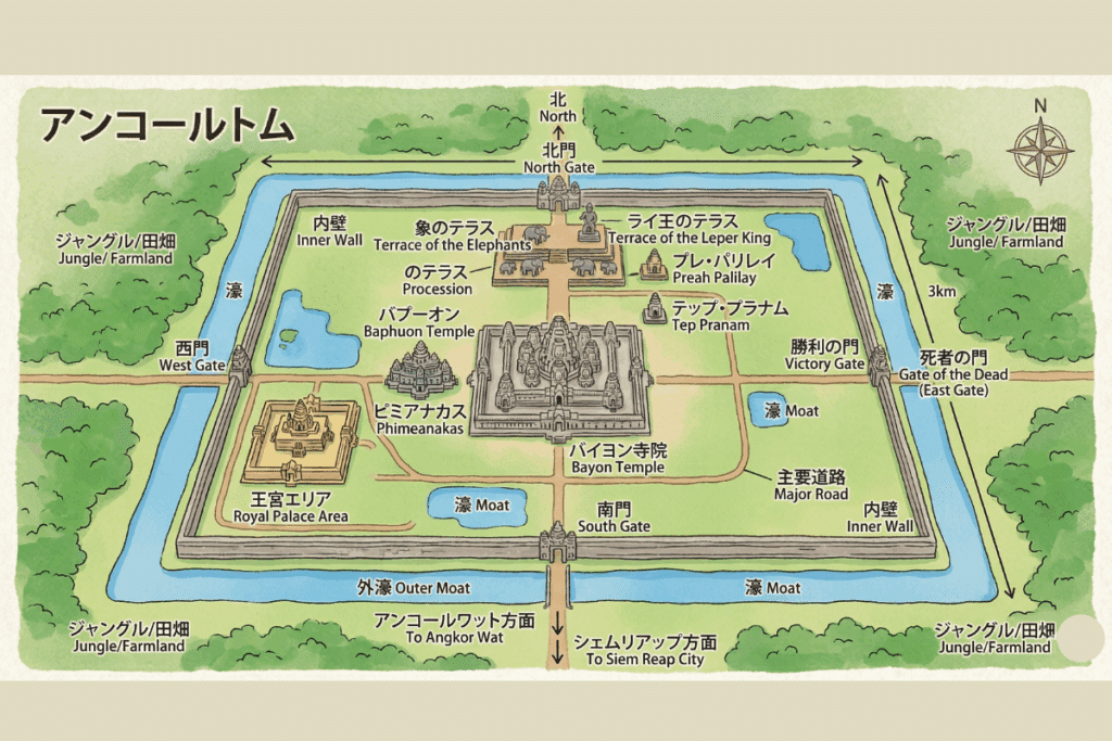 アンコールトム 地図